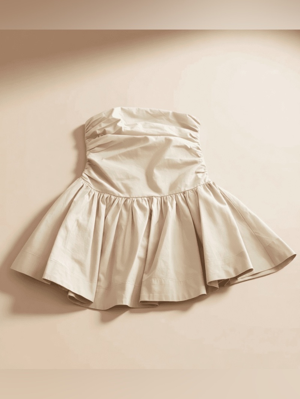 Chic Cream Strapless Dress